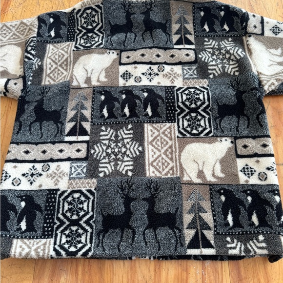 Vintage Pure Alaska Gold Fleece Print Jacket Mens M Y2K 90s Winter Full Zip USA - Picture 13 of 13
